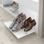 Zapatero Extensible para Interior de Armario vestidor 450-630 Casaenorden Acero caf/é
