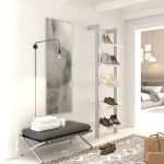 Estantería modular de 1 cuerpo para zapatos plata y blanco