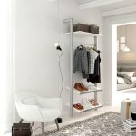 Estantería modular de 1 cuerpo para vestidor plata y blanco