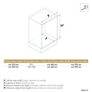 Cubo Basura Extraible 14 + 14 L para Mueble de 300 mm