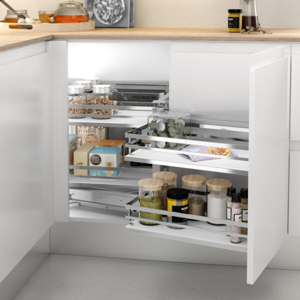 Despensa extraíble para armario rinconero